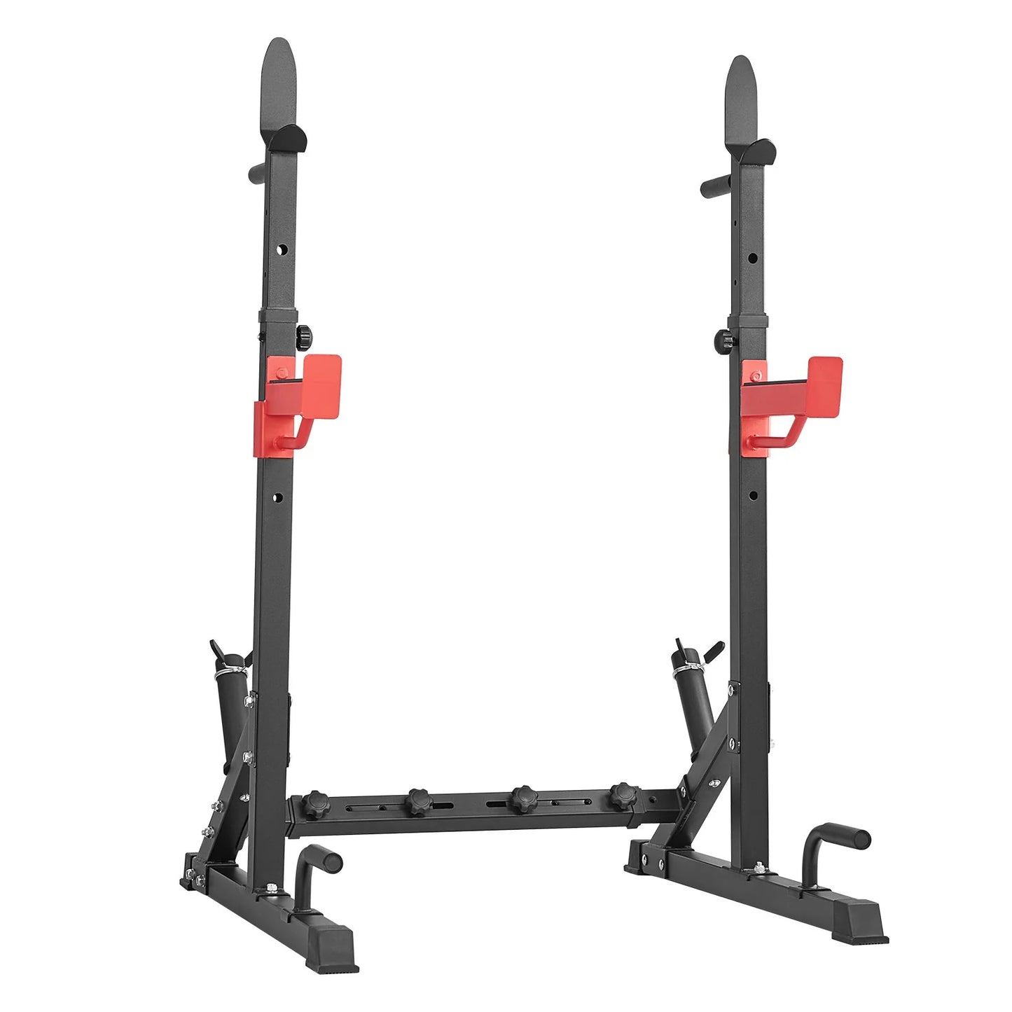 VEVOR Adjustable Squat Stand Power Rack - Ultimate Multi-Functional Barbell Rack with Weight Plate Storage, 600 Lbs Capacity, Perfect for Home or Gym Workouts!