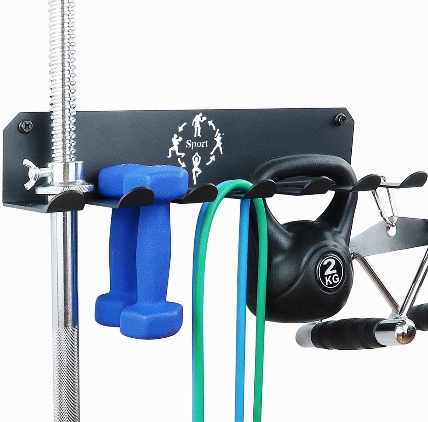 Gym Storage Rack,Home Gym Organizer Resistance Band Storage Rack Gym Wall Rack Hanger for Gym Accessories