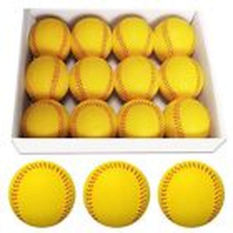 Soft Baseballs, Foam Training Baseball 12 Pack for Kids Yellow Foam Baseball