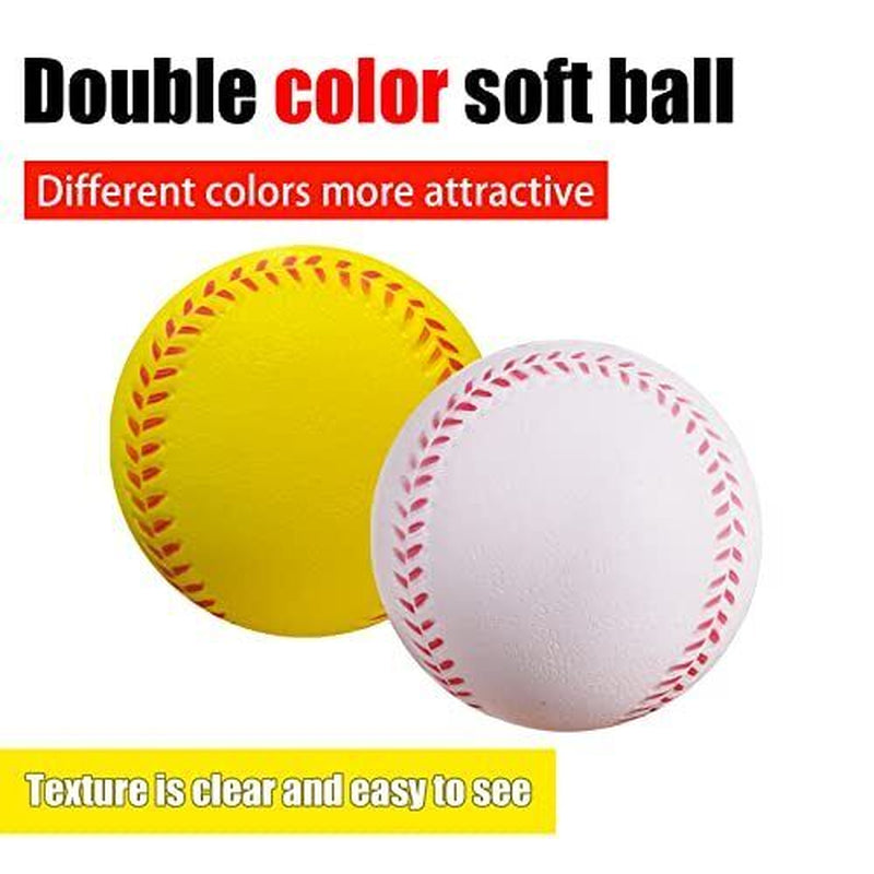 Soft Baseballs, Foam Training Baseball 12 Pack for Kids Yellow Foam Baseball