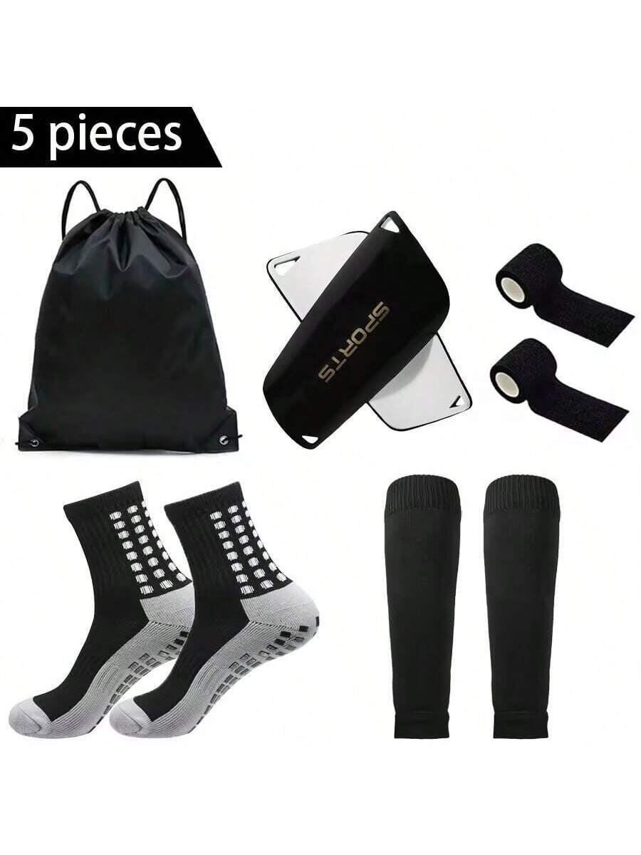 5Pcs/Set Soccer Accessories Set: Waterproof Drawstring Bag.