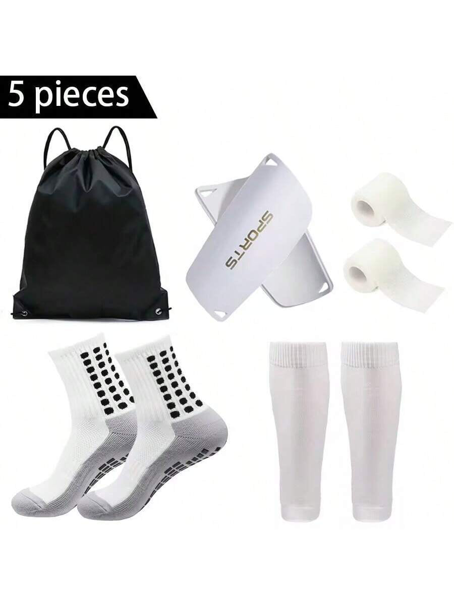 5Pcs/Set Soccer Accessories Set: Waterproof Drawstring Bag.