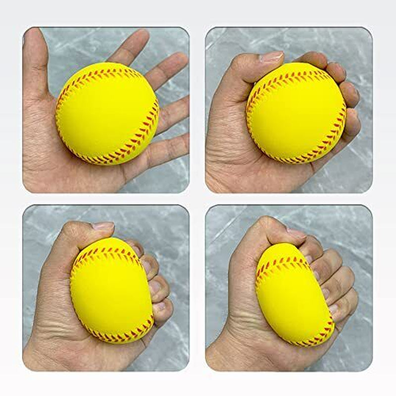 Soft Baseballs, Foam Training Baseball 12 Pack for Kids Yellow Foam Baseball