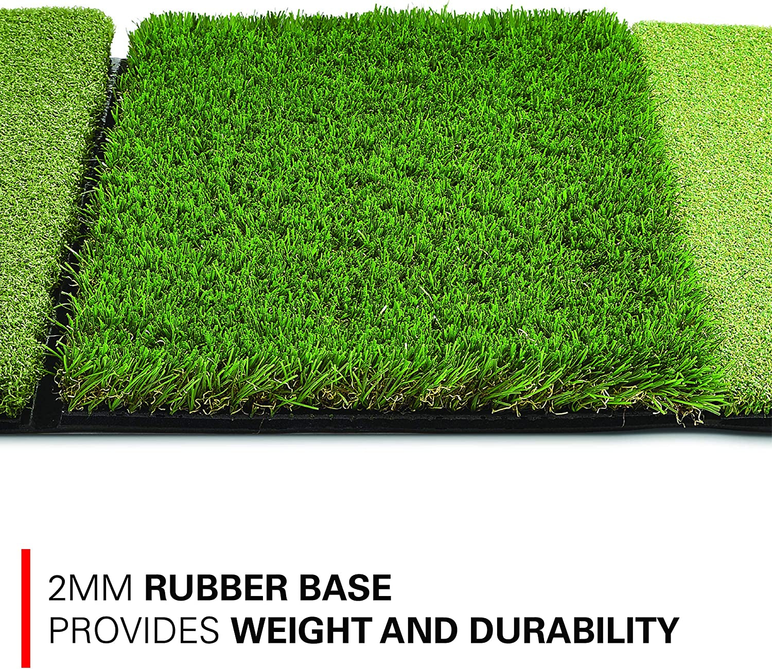 Rukket Tri-Turf Golf Hitting Mat Attack, Portable Driving, Chipping, Training Aids for Backyard with Adjustable Tees