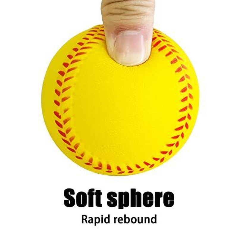 Soft Baseballs, Foam Training Baseball 12 Pack for Kids Yellow Foam Baseball