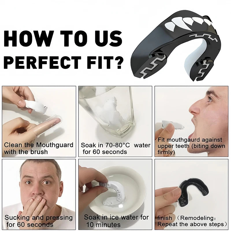 Sports Mouth Guard Teeth Protector Adults Junior EVA Mouthguard for Boxing Basketball Lacrosse Football MMA
